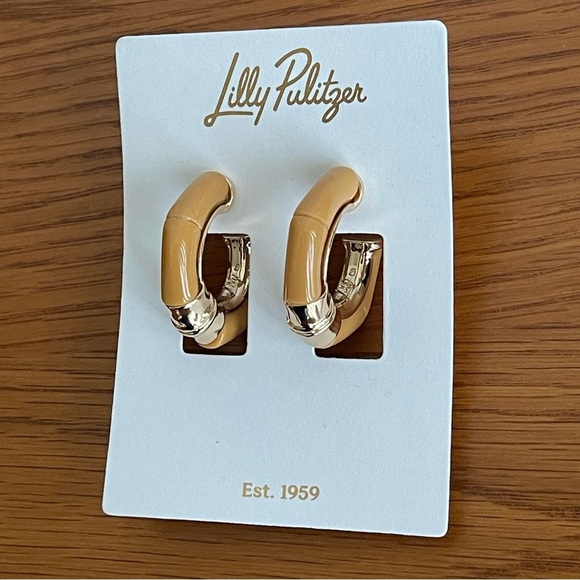 Lilly Pulitzer Oyster Bay Hoop Earrings - Picture 8 of 8